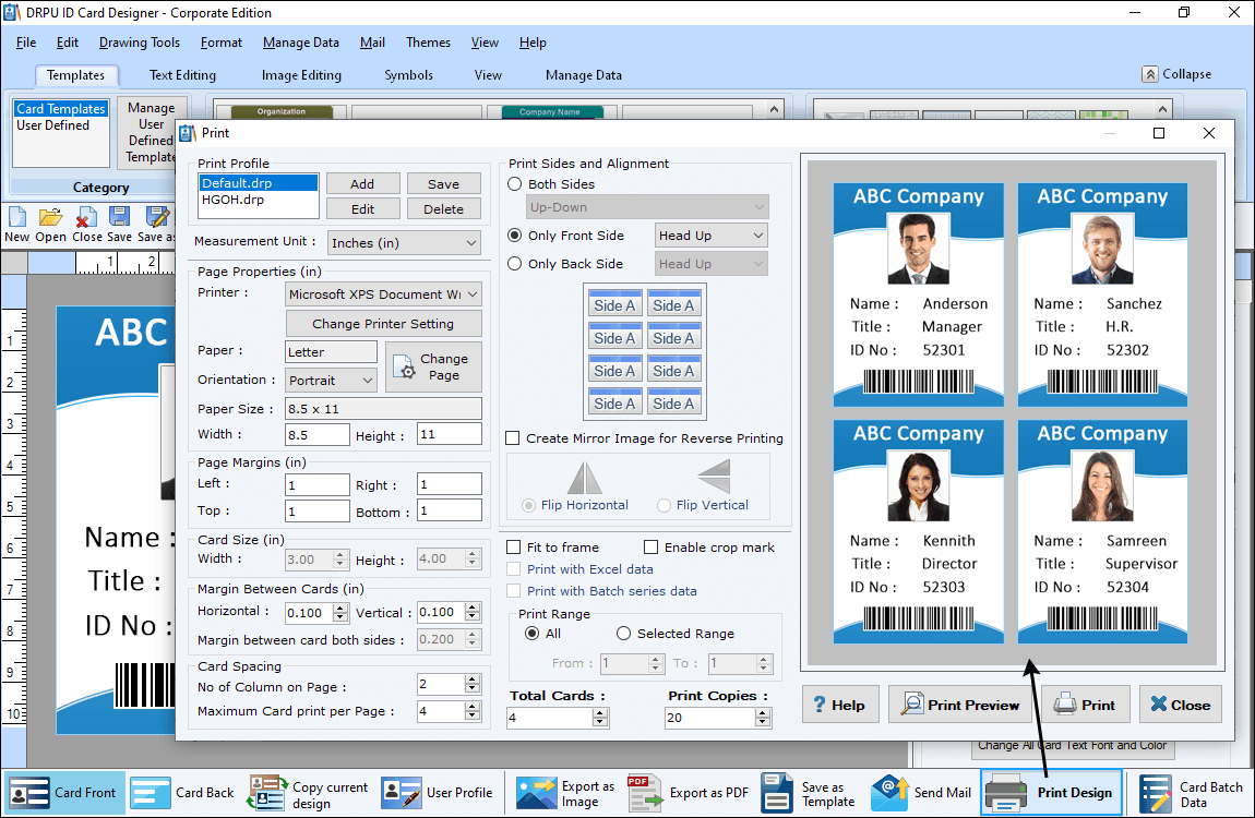 Print ID card Corporate